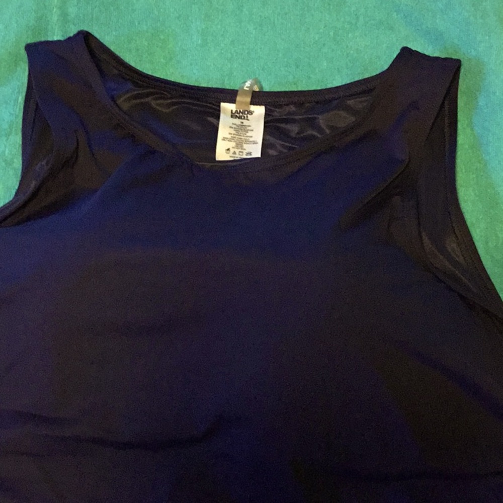 Lands End tankini top, navy blue, size 18, great condition